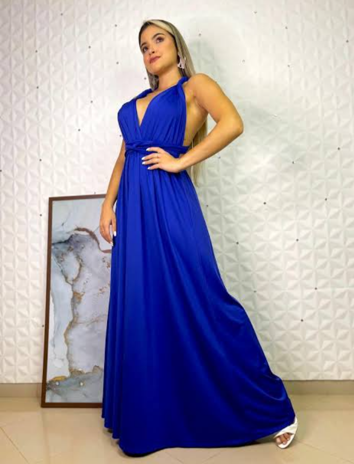 Vestido Multiformas Azul Royal